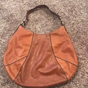 Genuine leather hobo bag